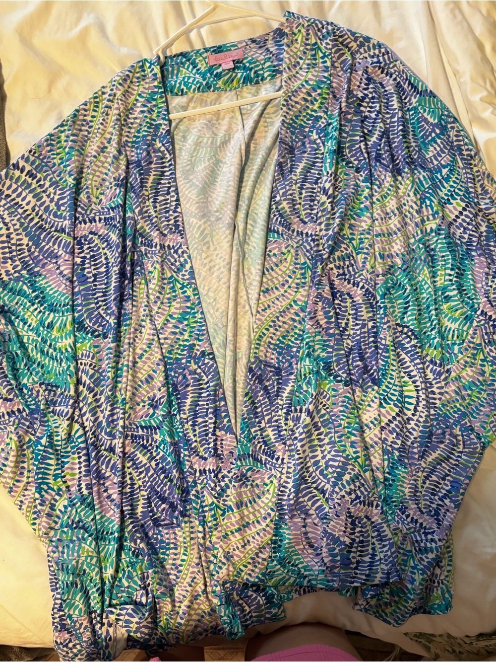 Women's Blue Multi-Print Swim Cover-Up by Lilly Pulitzer size s/m